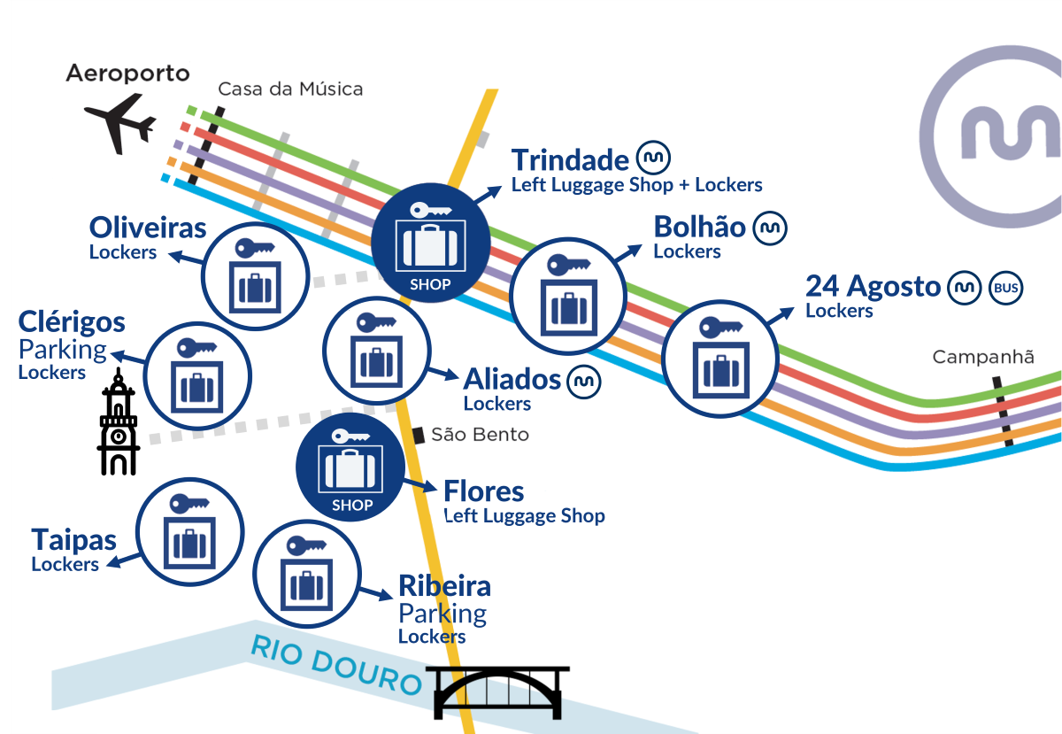 Left Luggage Lockers Porto - directions